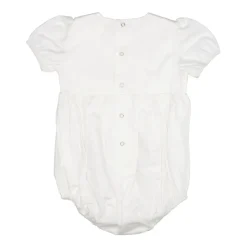 Ivoor Bloemen Geborduurde Ballonmouw Top