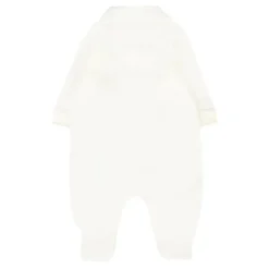 Ivoor Fleece Babygrow met Teddy Bear