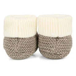 Ivoor Grijs Baby Sloffen met Enkelboeien