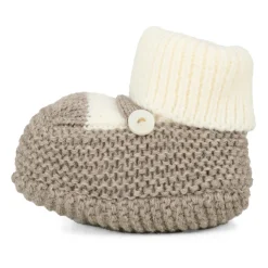 Ivoor Grijs Baby Sloffen met Enkelboeien