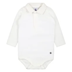 Ivoor Katoenen Body met Lange Mouwen