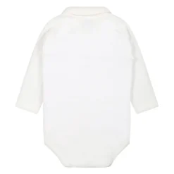 Ivoor Katoenen Body met Lange Mouwen