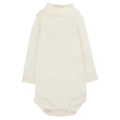 Ivoor Katoenen Bodysuit met Logo Detail