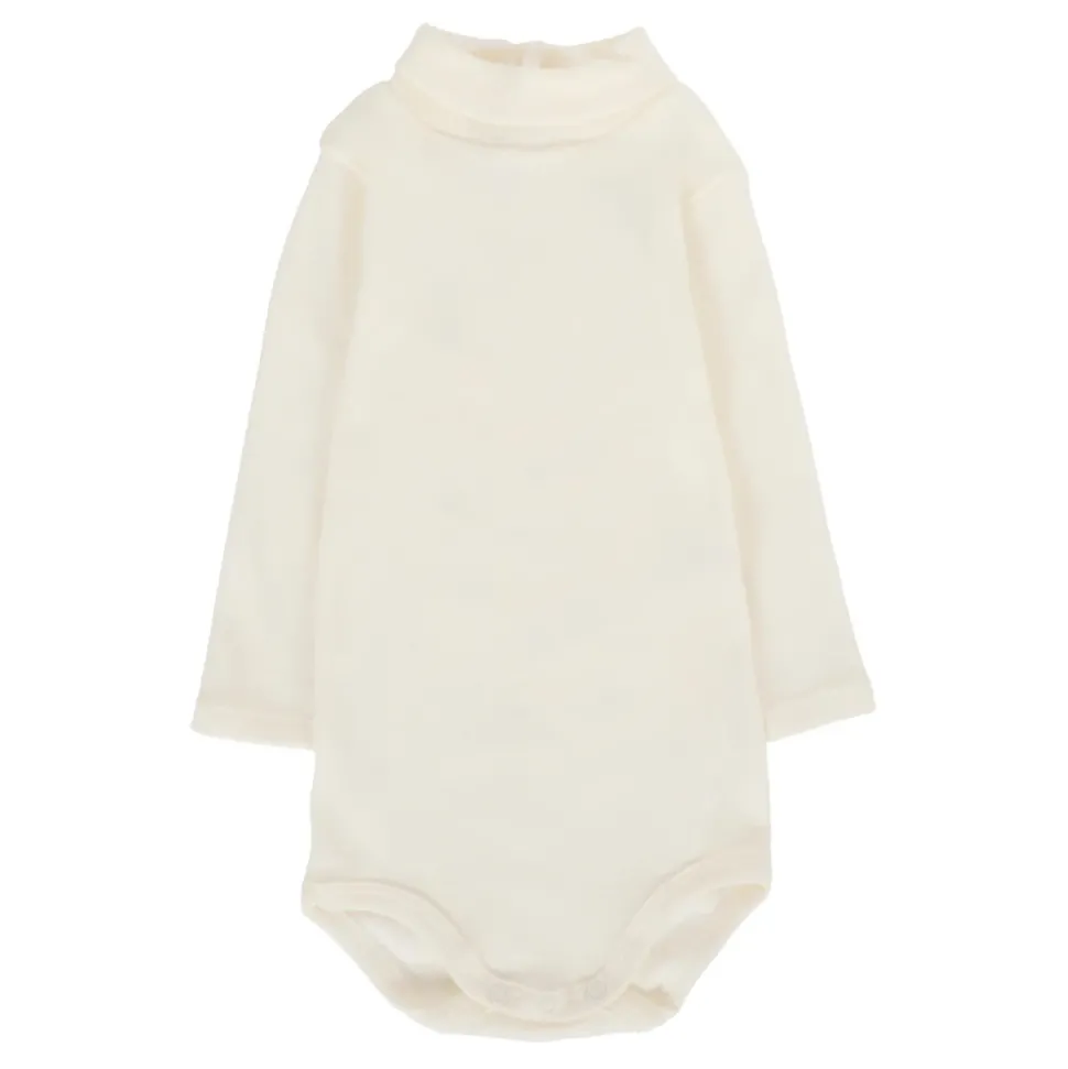 Ivoor Katoenen Bodysuit met Logo Detail