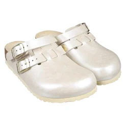 Ivoorzachte satijnen muiltjes