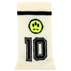 Ivory Smiley Terry Socks