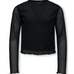 Jada Long Sleeve Rhinestone Mesh Top