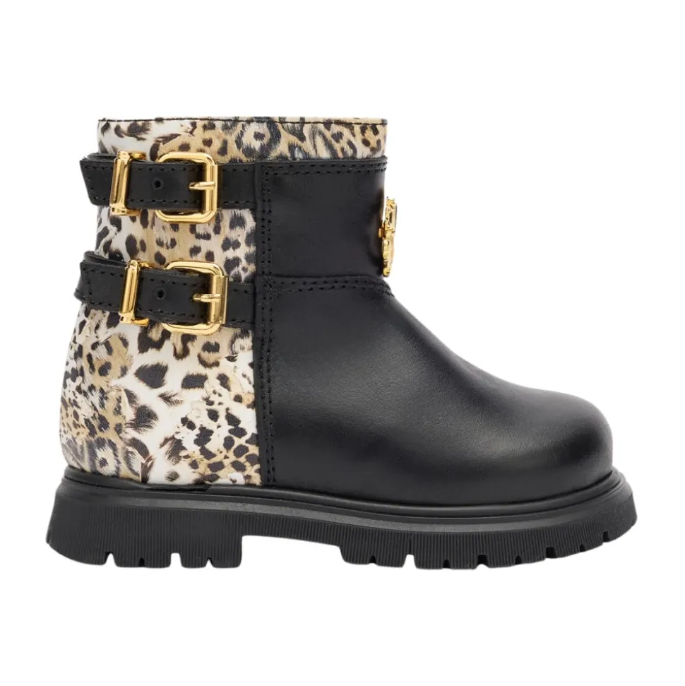 Jaguar Skin Buckle Boots