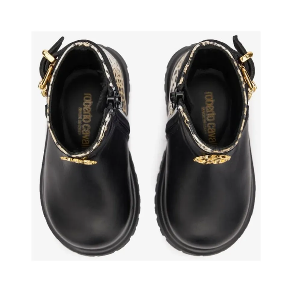 Jaguar Skin Buckle Boots