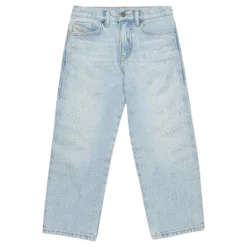 Jeans met strasssteentjes in een lichte wassing
