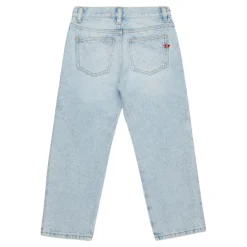 Jeans met strasssteentjes in een lichte wassing