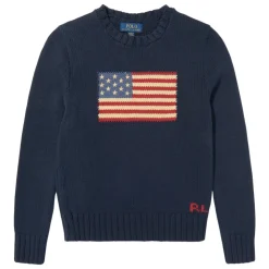Jongens Flag Jumper in Navy