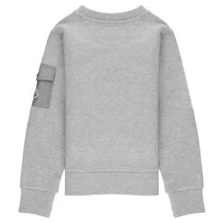 Jongens Grijze Katoenen Sweater met Ronde Hals