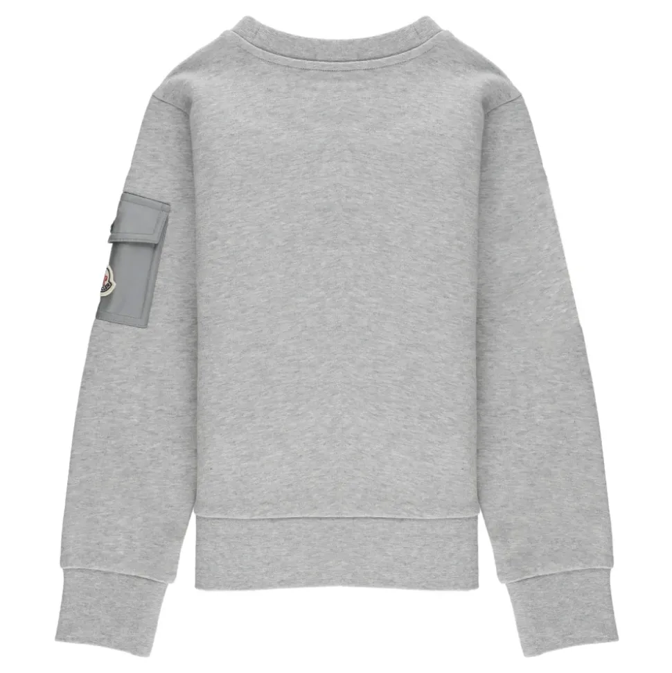 Jongens Grijze Katoenen Sweater met Ronde Hals