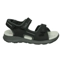 Jongenssandaal Zwart Nubuck Rubberen Zool