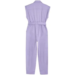 Jurk met shirtkraag, knoopsluiting en ton-sur-ton riem