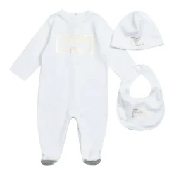 Katoenen Geboorteset met Romper, Muts en Slab