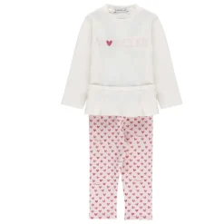 Katoenen Jumpsuit voor Meisjes, Logo Patch
