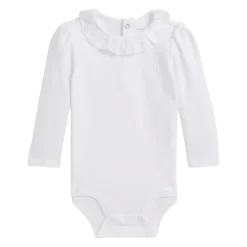 Katoenen romper met ruches en logo