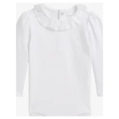 Katoenen romper met ruches en logo