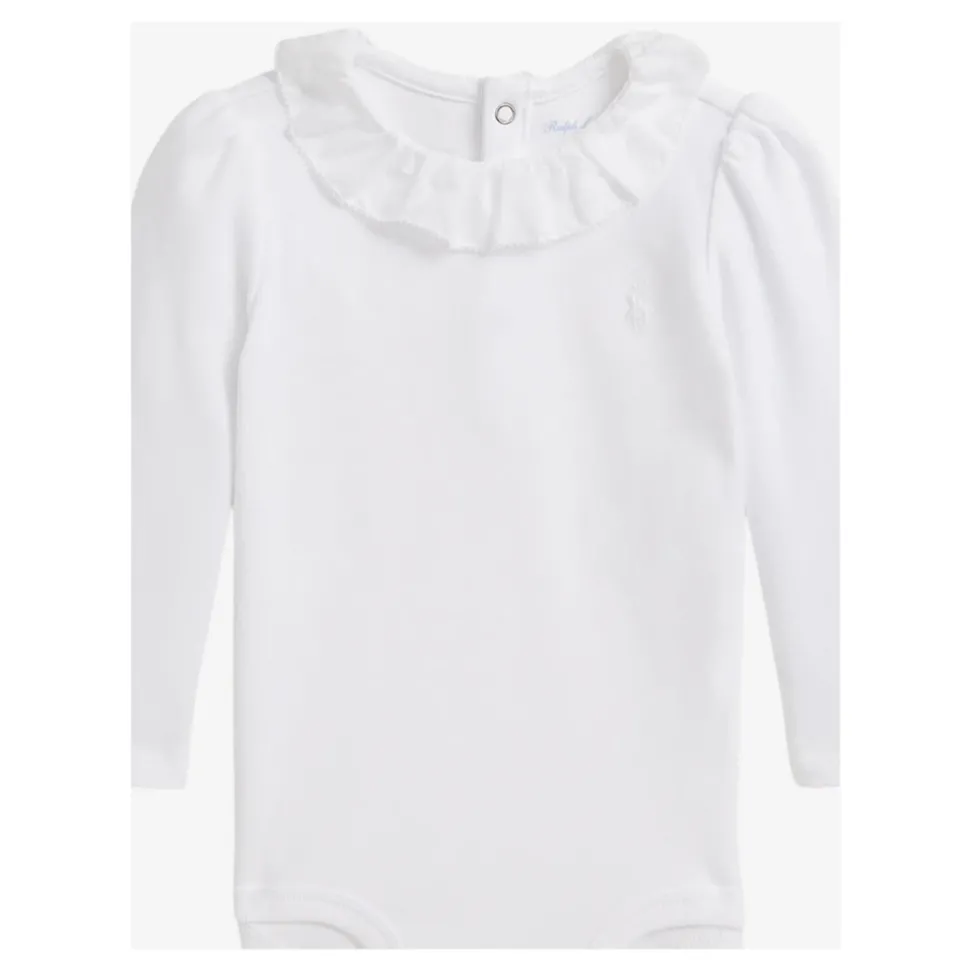 Katoenen romper met ruches en logo