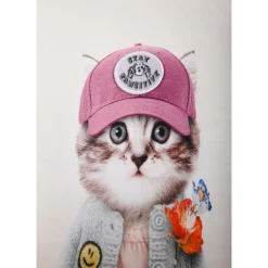 Kattenprint Ivoor Sweatshirt