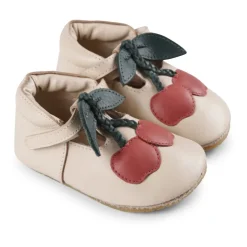 Kers Versierde Roze Leren T-Bar Schoenen