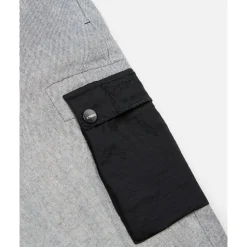 KIDS - Grijze cargobroek met contrasterende details