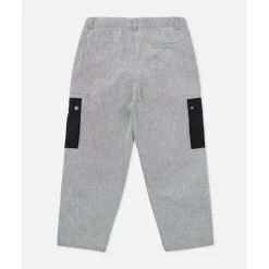 KIDS - Grijze cargobroek met contrasterende details