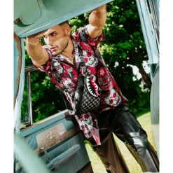 Kids Drip Check Shark Belt Bag