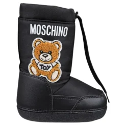 Kids Zwarte Snowboots Teddy Design