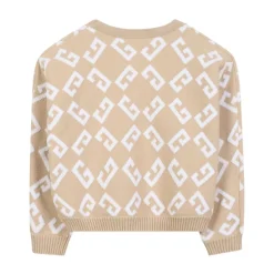 Kinderen Beige Sweater met Jacquard Motief