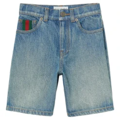 Kinderen Blauwe Shorts met Webdetail