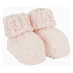 Kinderen effen roze geribbelde bootiesokken