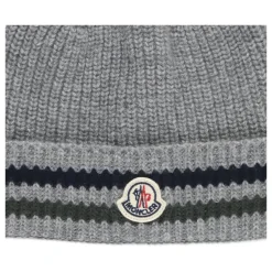 Kinderen Grijze Beanie met Logopatch