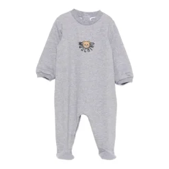 Kinderen Grijze Jurk met Teddybeerprint