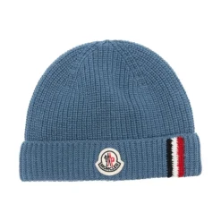 Kinderen Helder Blauwe Wollen Muts Logo