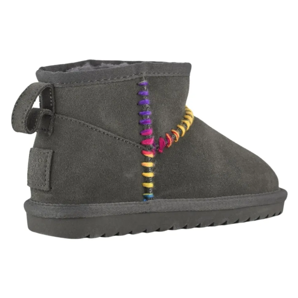 Kinderen Multicolor Suède Wol Booties Slip-On