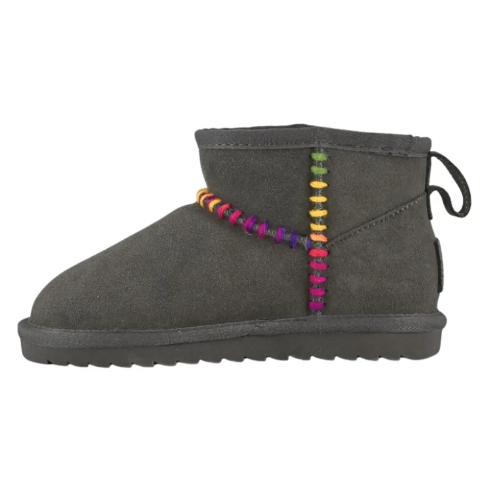 Kinderen Multicolor Suède Wol Booties Slip-On