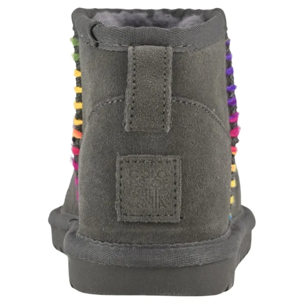 Kinderen Multicolor Suède Wol Booties Slip-On