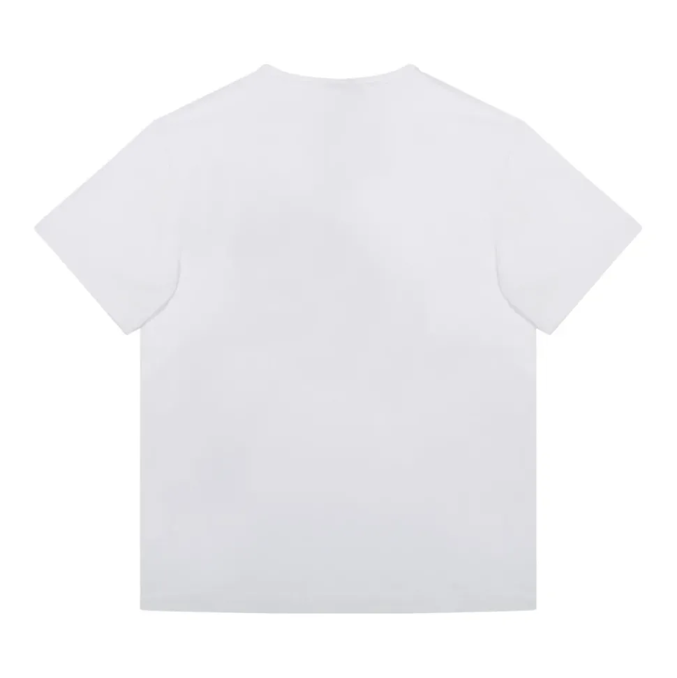 Kinderen Wit T-shirt Ronde Hals Korte Mouwen