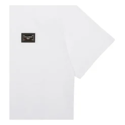 Kinderen Wit T-shirt Ronde Hals Korte Mouwen