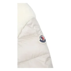 Kinderen Witte Jas met Faux-Shearling Trim