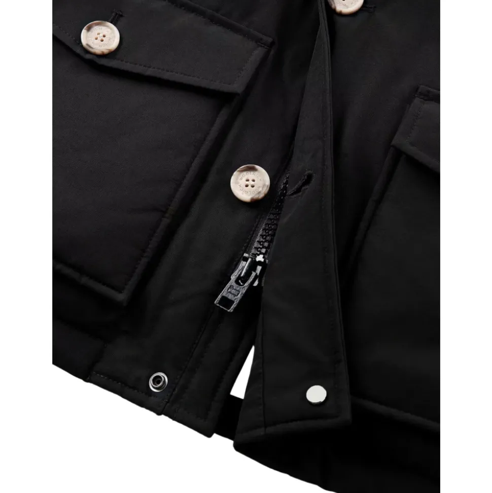 Kinderen Zwarte Donsjas met Kasjmier