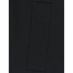 Kinderen Zwarte Katoenen Jas met Capuchon