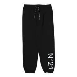 Kinderen Zwarte Katoenen Sweatpants