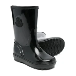 Kinderen Zwarte Laarzen Logo Plaque