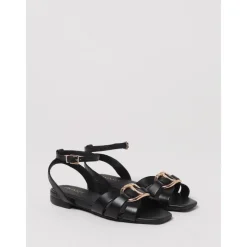 Kinderen Zwarte Leren Sandalen