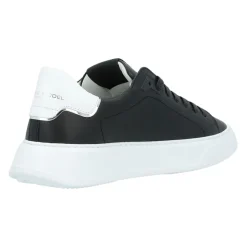 Kinderen Zwarte Leren Sneakers Low-Top