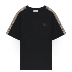 Kinderen Zwarte T-shirt met Logo Borduurwerk